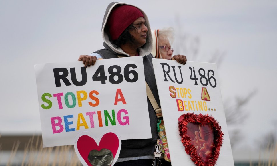 Protestas JAV prieš aborto tablečių pardavinėjimą