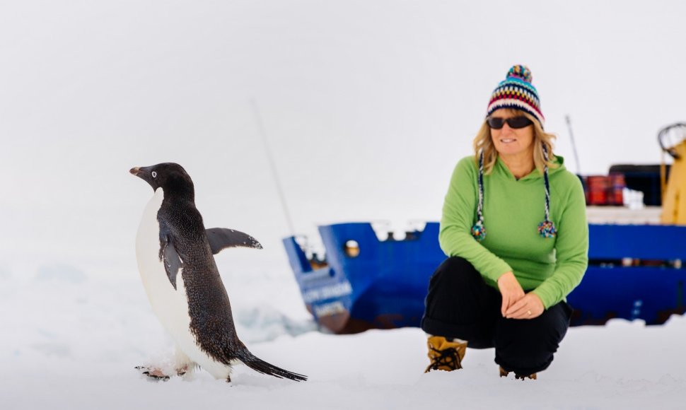 Antarktidoje įstrigusios laivo „Akademik Šokalskij“ keleivė Barbara Tucker