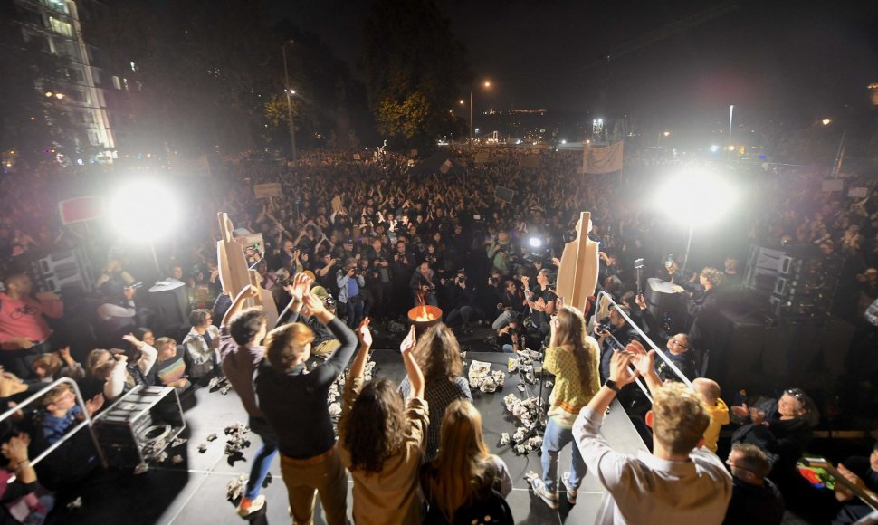 Protestai Vengrijoje