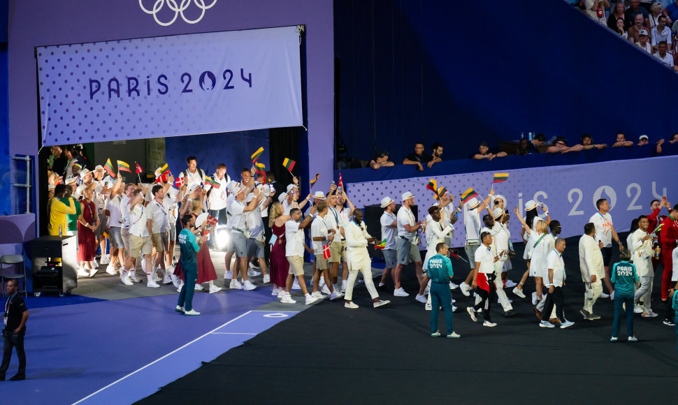 Lietuvos delegacija uždarymo ceremonijoje