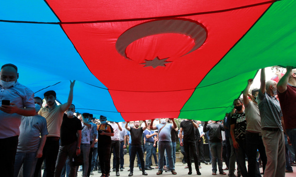 Protestuotojai Azerbaidžane