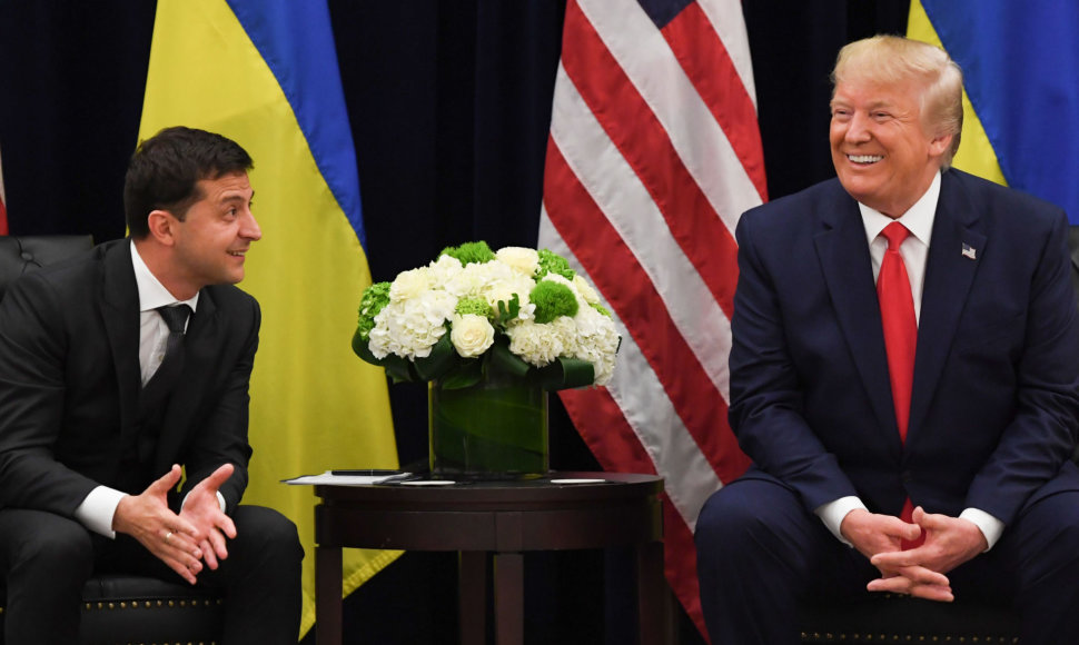 Volodymyras Zelenskis ir Donaldas Trumpas