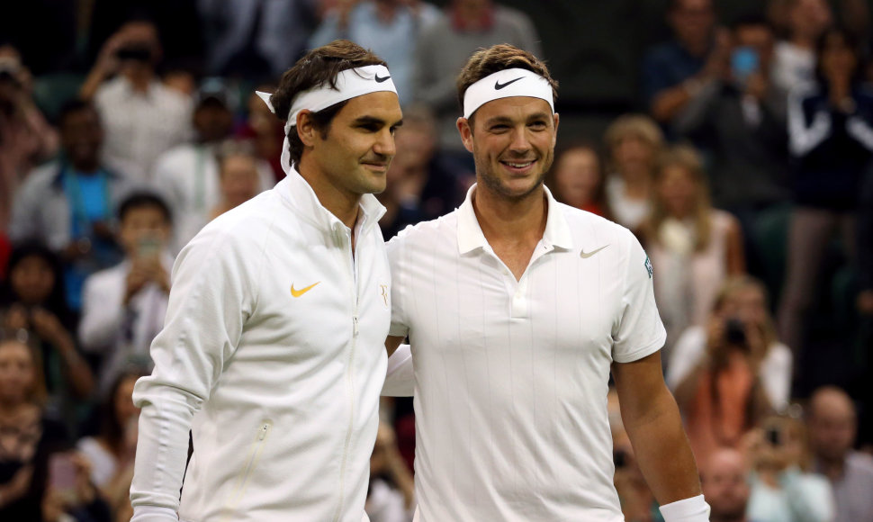 Marcuso Williso pasaka Vimbldone baigėsi kova su Rogeriu Federeriu