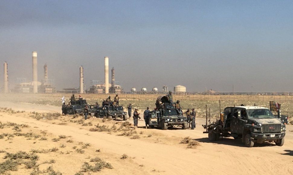 Prie Kirkuko įsiplieskė susirėmimų tarp Irako vyriausybės ir kurdų pajėgų