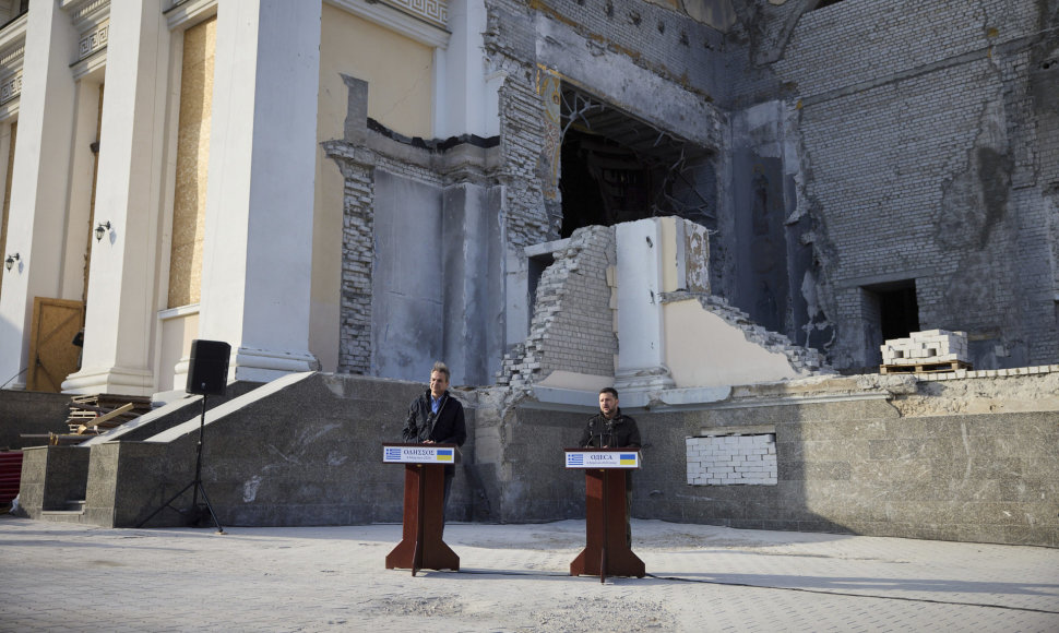 Kyriakos Mitsotakis ir Volodymyras Zelenskis