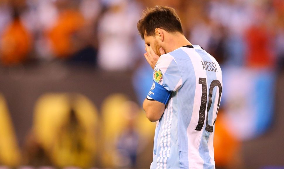 Lionelis Messi 2016 m. Čilei pralaimėtose rungtynėse