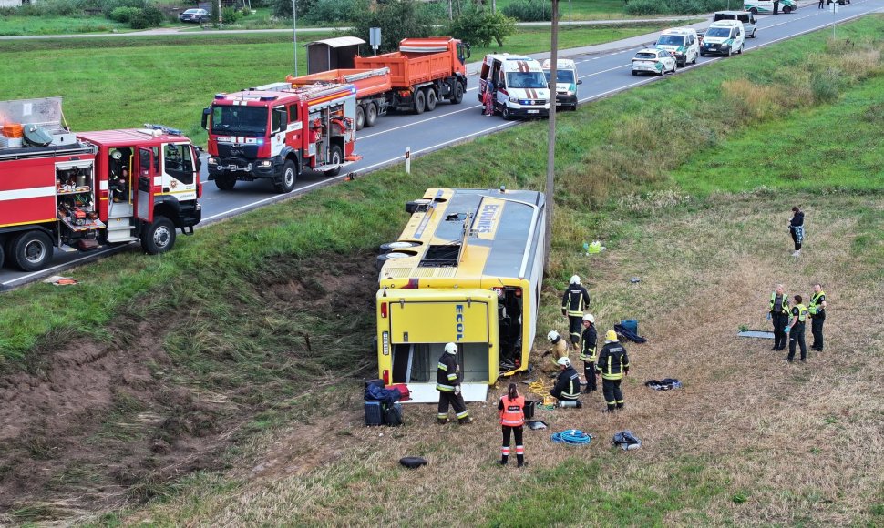 Autobuso avarija Šakių rajone