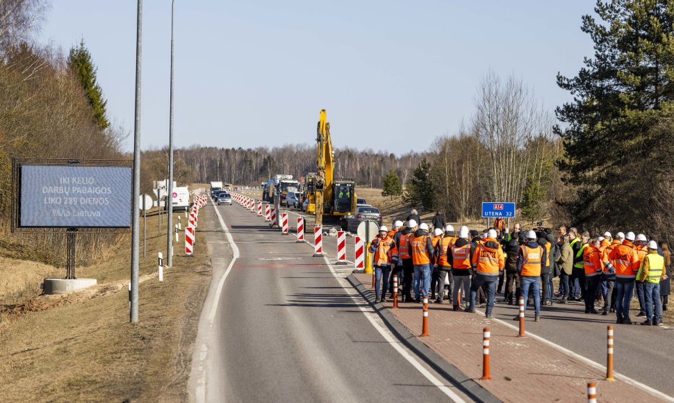 A14 kelio ruožo nuo Molėtų iki Utenos remonto pradžia