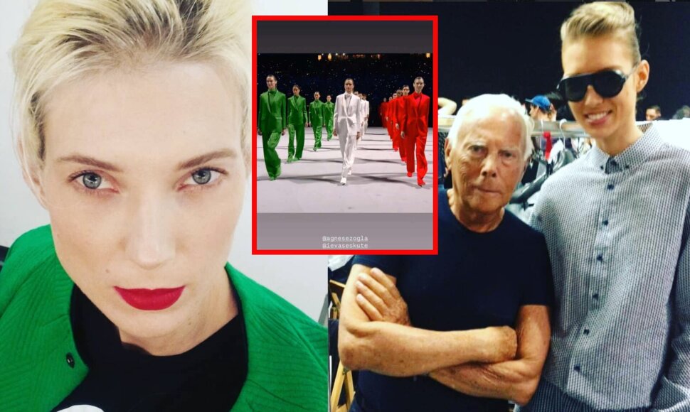 Olimpinių žaidynių atidarymas, Ieva &Scaron;e&scaron;kutė, Giorgio Armani