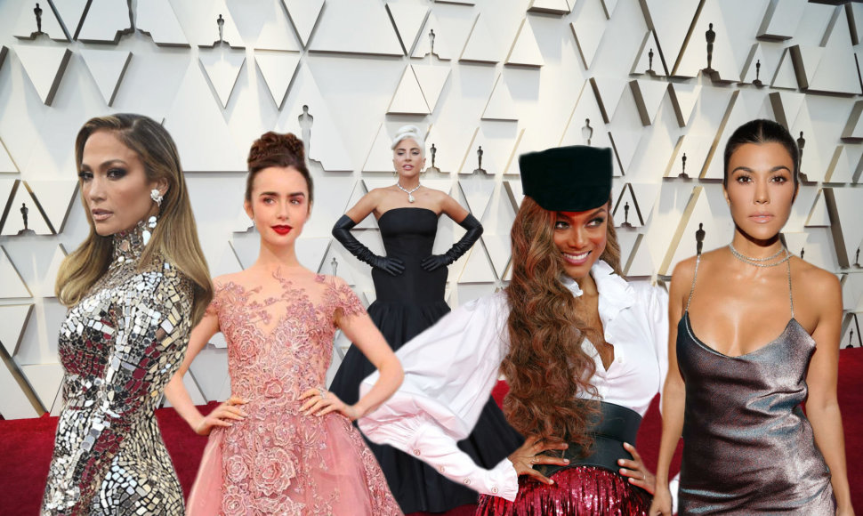 Jennifer Lopez, Lily Collins, Lady Gaga, Tyra Banks ir Kourtney Kardashian