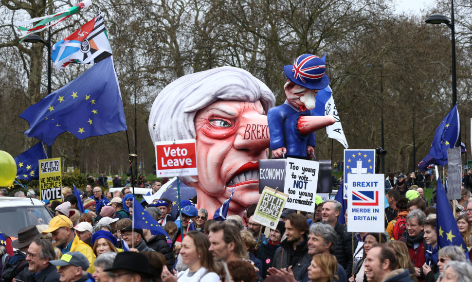 Londone – masinė demonstracija prieš „Brexit“