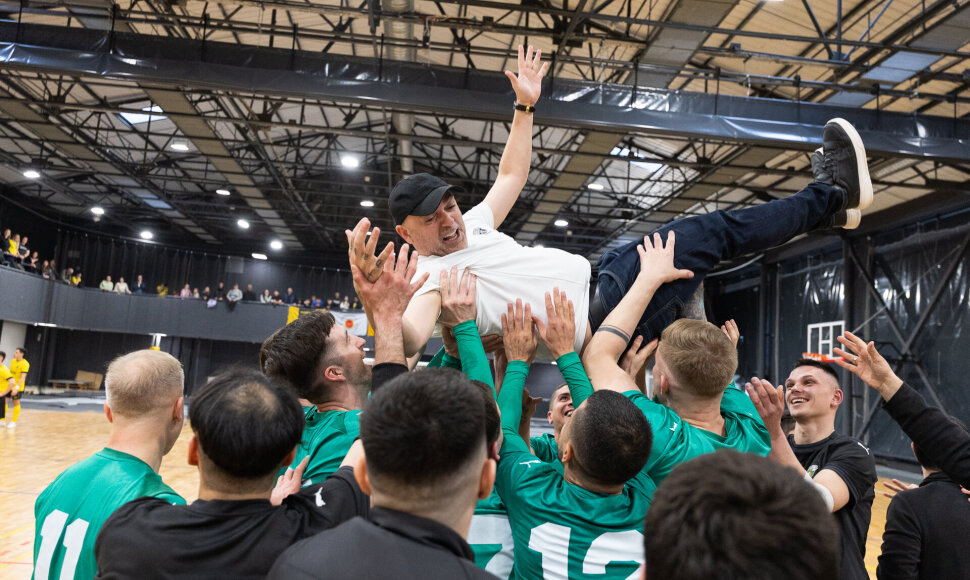 &bdquo;Kauno Žalgirio&ldquo; triumfas prie&scaron; &bdquo;Akmenės kra&scaron;tą&ldquo; Lietuvos futsal čempionato finale