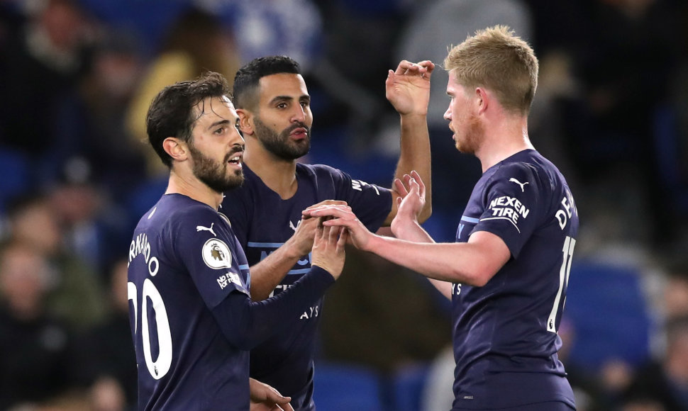 Bernardo Silva, Riyadas Mahrezas ir Kevinas De Bruyne