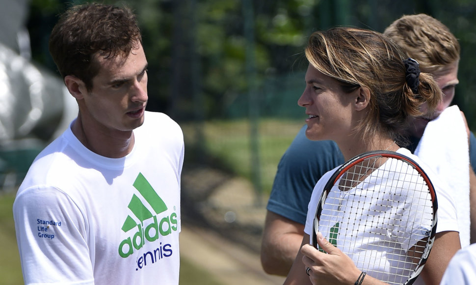 Andy Murray ir Amelie Mauresmo