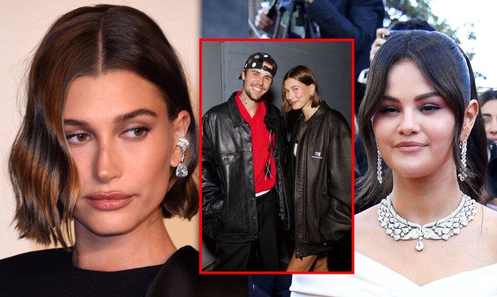Justinas Bieberis, Hailey Bieber, Selena Gomez