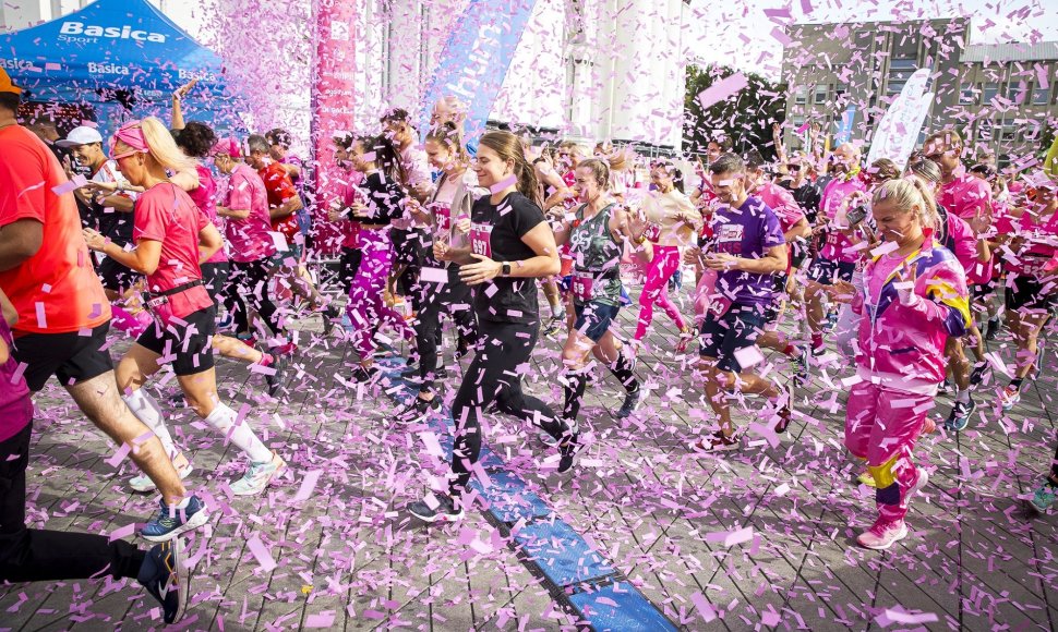 Rožinio kaspino paramos bėgimas „Pink run“