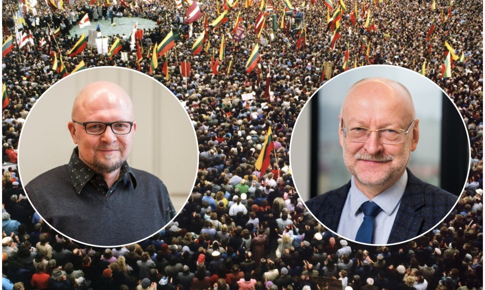 Nepriklausomybės Akto signatarai R.Bulota ir R.Valatka