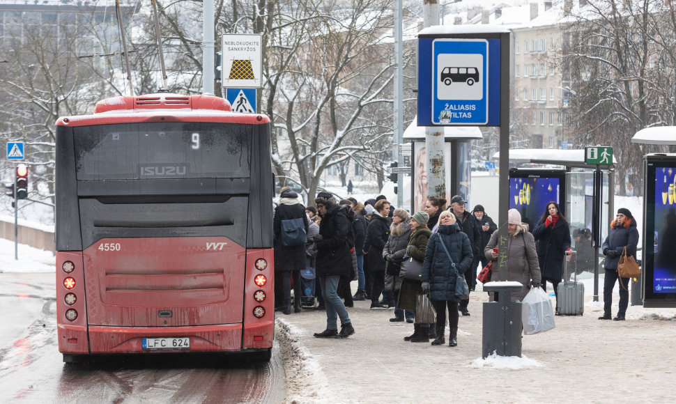 Vilniaus viešasis transportas streiko metu
