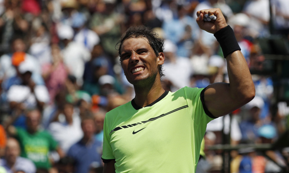 Rafaelis Nadalis „Miami Open“ pusfinalyje nugalėjo Fabio Fogninį