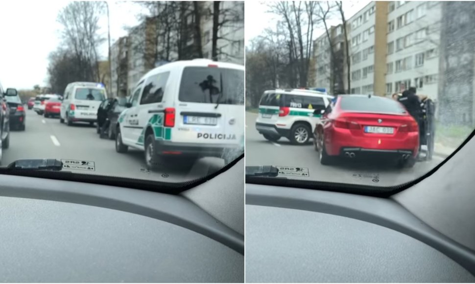 Policijos operacija Vilniuje – vykdytos kratos BMW automobiliuose