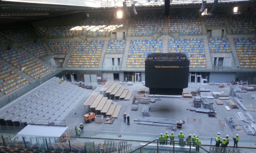 „Gran Canaria Arena“ dar nebaigta statyti