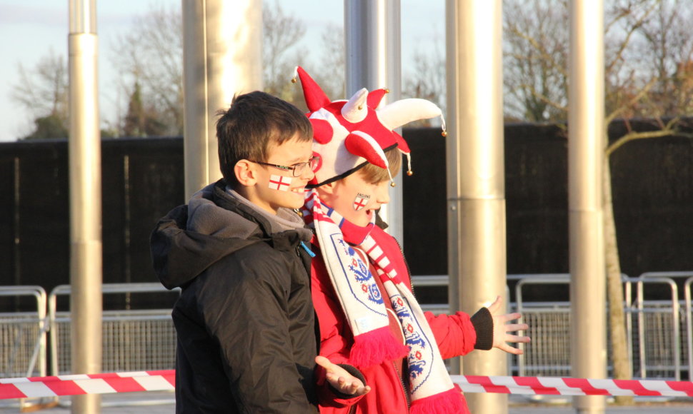 Lietuvos ir Anglijos futbolo sirgaliai Londone ir „Wembley“ stadione