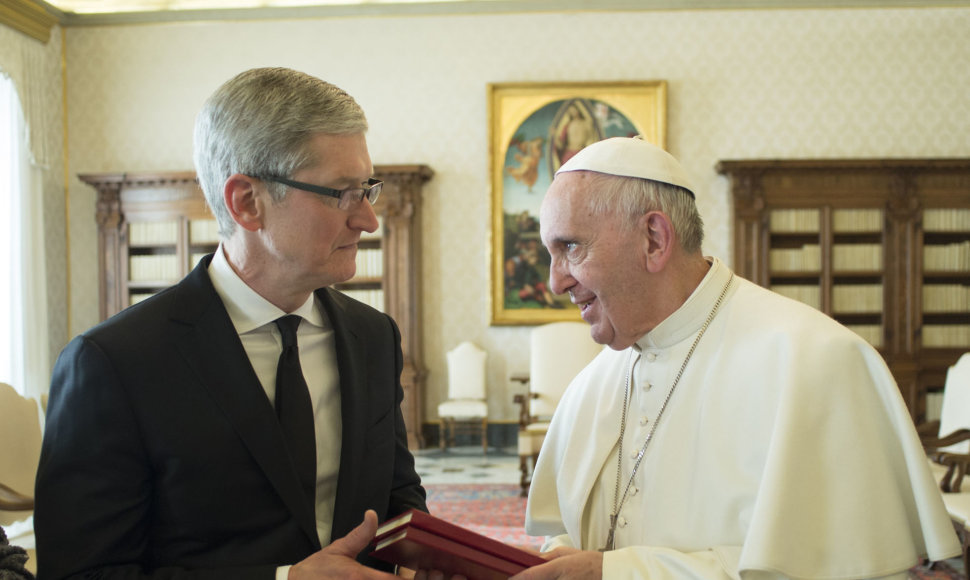 Popiežius Pranciškus susitiko su Timu Cooku.