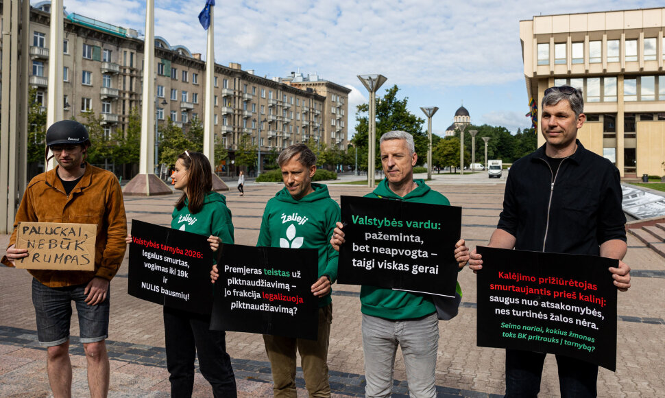 Žaliųjų partijos protestas nepritariant baudžiamojo kodekso pataisoms