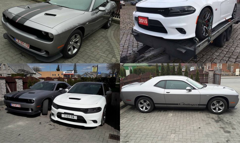 Iš automobilių meistro kiemo Kretingoje pavogti „Dodge“ automobiliai