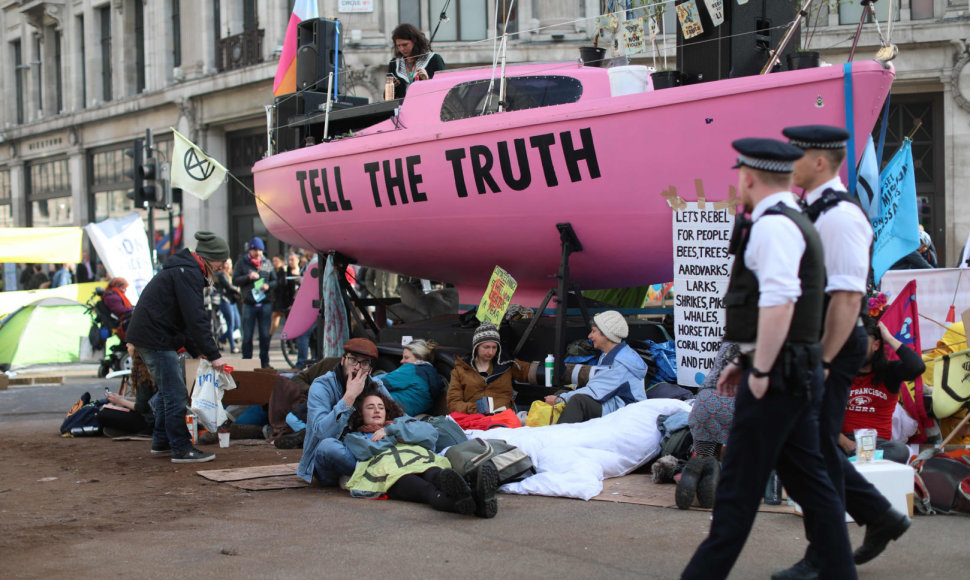 Protestas prieš klimato kaitą Londone