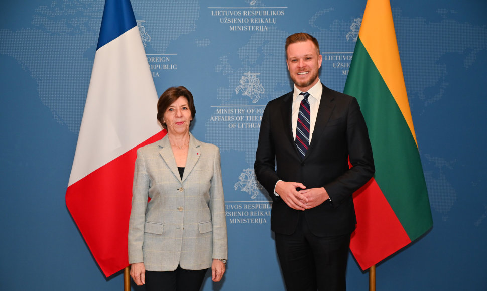 Ministras G. Landsbergis susitiko su Prancūzijos užsienio reikalų ministre Catherine Colonna