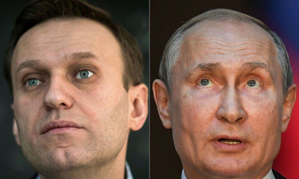 Aleksejus Navalnas ir Vladimiras Putinas