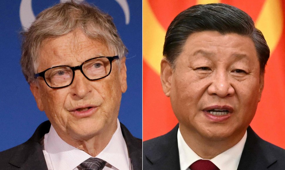 "Microsoft" įkūrėjas Billas Gatesas ir Kinijos lyderis Xi Jinpingas