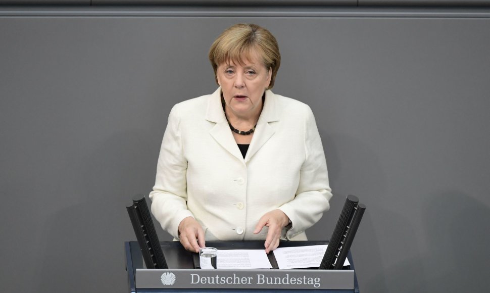 Angela Merkel Vokietijos Bundestage