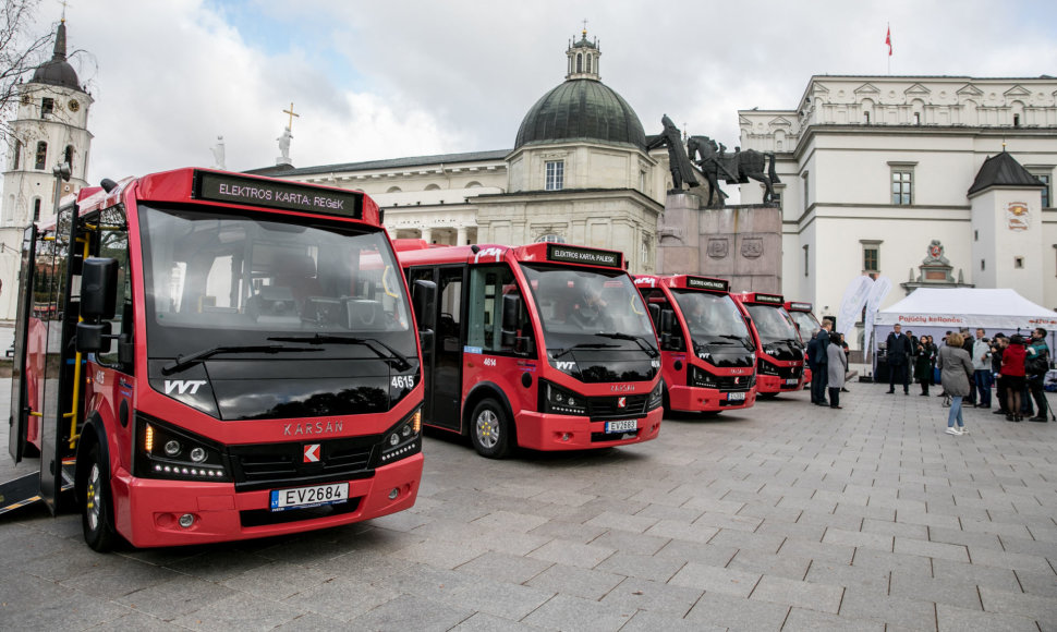 Elektrinių Vilniaus autobusų pristatymas