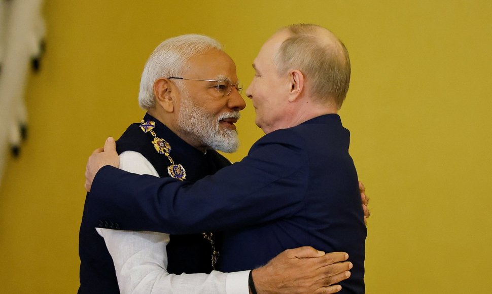 Narendra Modi ir Vladimiras Putinas