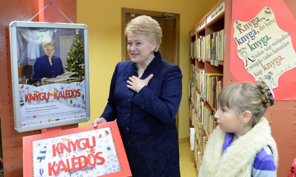 Dalia Grybauskaitė Antanašės kaimo bibliotekoje
