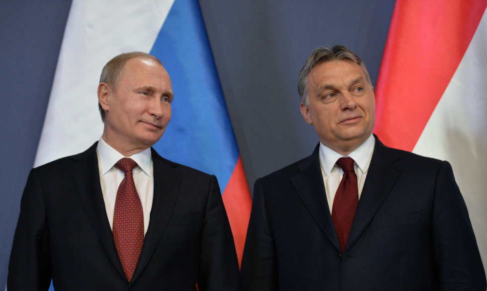 Vladimiras Putinas ir Viktoras Orbanas.