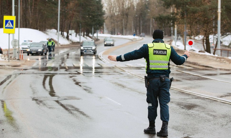 Vilniaus kelių policijos reidas Lizdeikos gatvėje