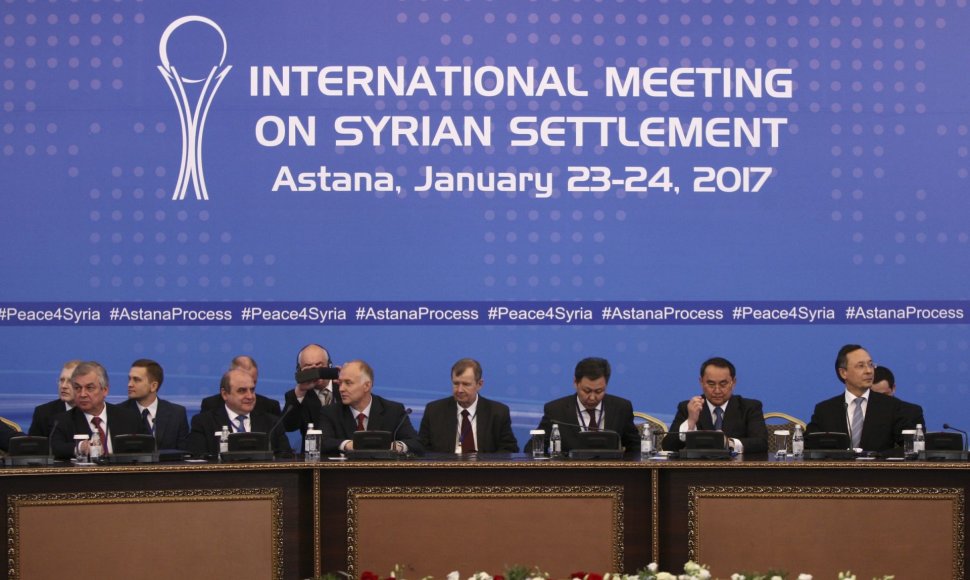 Astanoje prasideda Sirijos sukilėlių ir vyriausybės taikos derybos