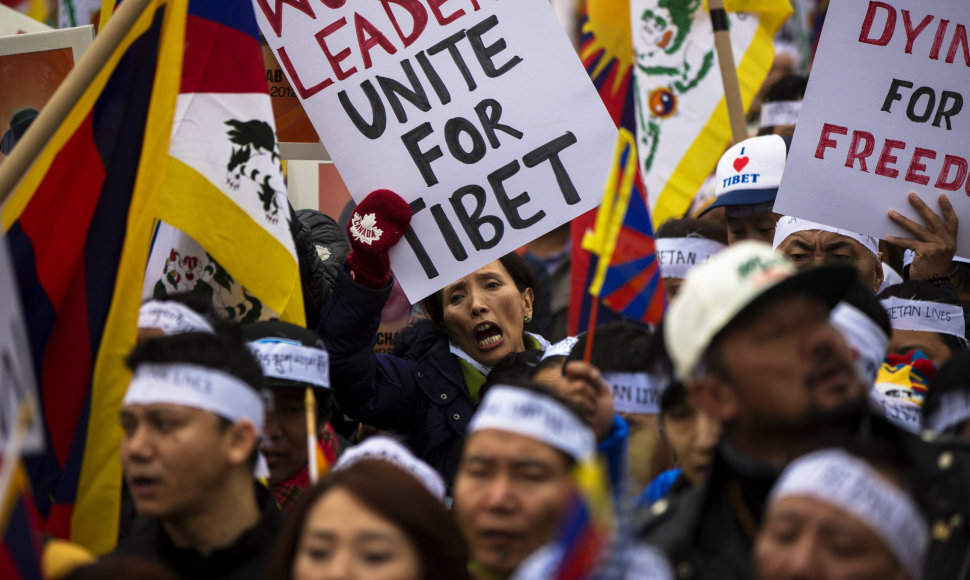 Tibetiečių demonstracija Niujorke