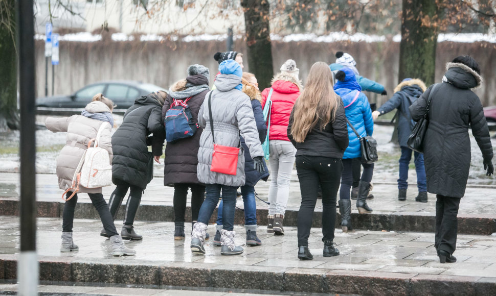 Vilniuje ketvirtadienio rytą labai slidu