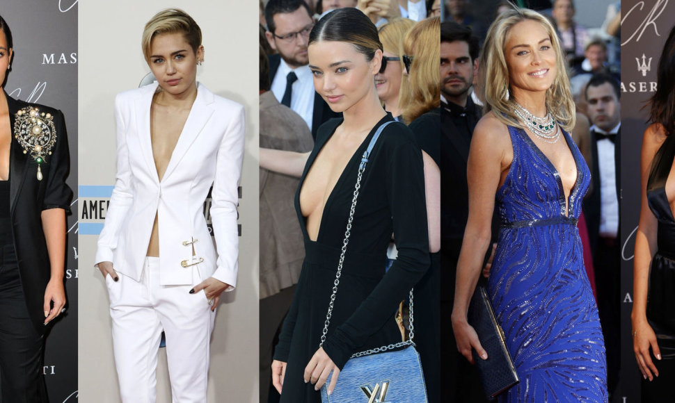 Kim Kardashian, Miley Cyrus, Miranda Kerr, Sharon Stone, Selena Gomez