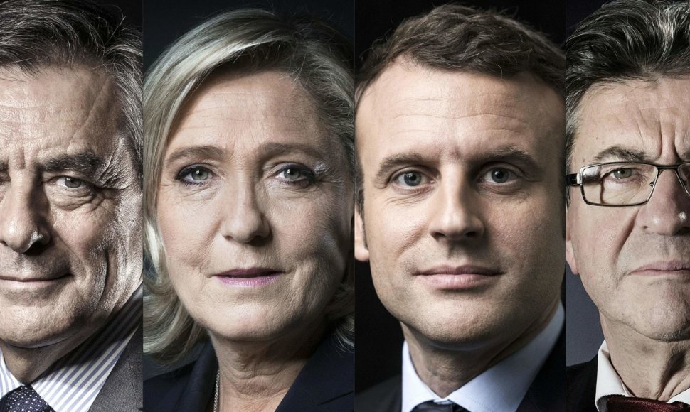 F.Fillon'as, M.Le Pen, E.Macronas or J.L.Melenchonas