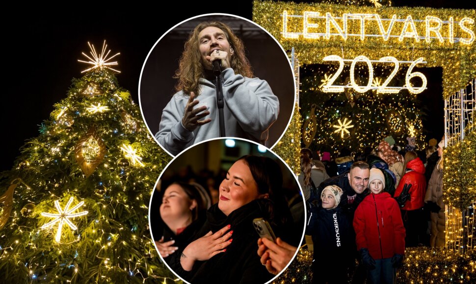 Lentvario kalėdinės eglės įžiebimas