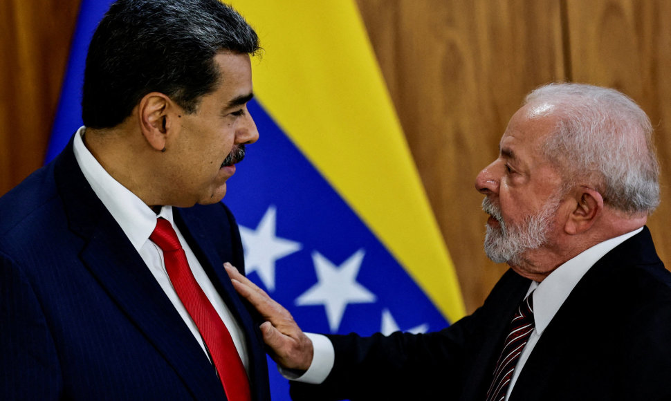 Venesuelos lyderis Nicolas Maduro ir Brazilijos prezidentas Luizas Inacio Lula da Silva