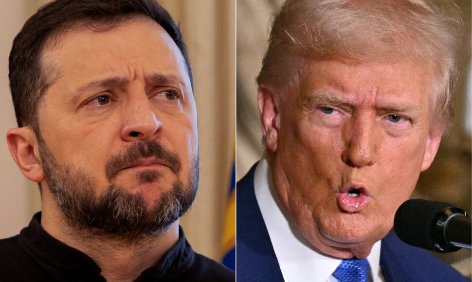 Volodymyras Zelenskis ir Donaldas Trumpas