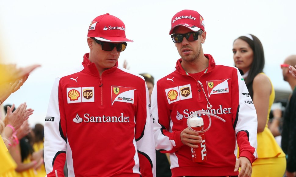 Sebastianas Vettelis ir Kimi Raikkonenas