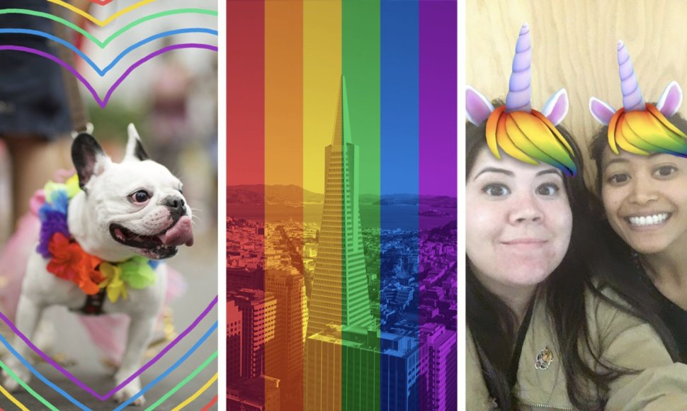 LGBTQ bendruomenei skirti nuotraukų filtrai ir kaukės