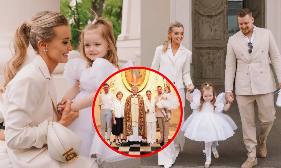 Ugnės ir Mariaus Siparių dukrelės Umos krik&scaron;tynos
